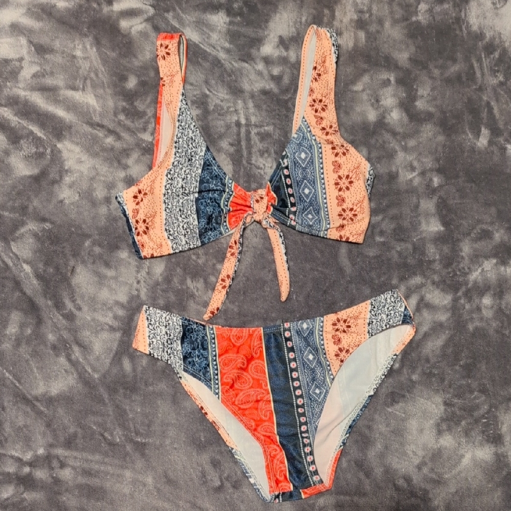 SHEIN Multicolor Patchwork Bikini